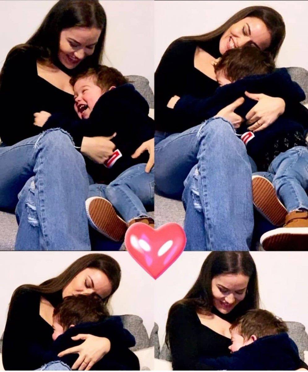 Fahriye Evcen ve oğlu Karan'dan sevgi dolu kareler