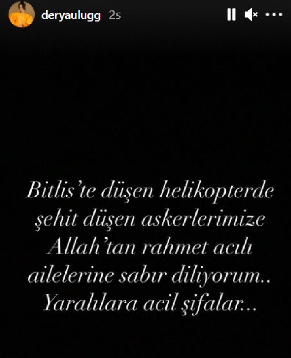 Ünlülerden şehitler için taziye mesajı