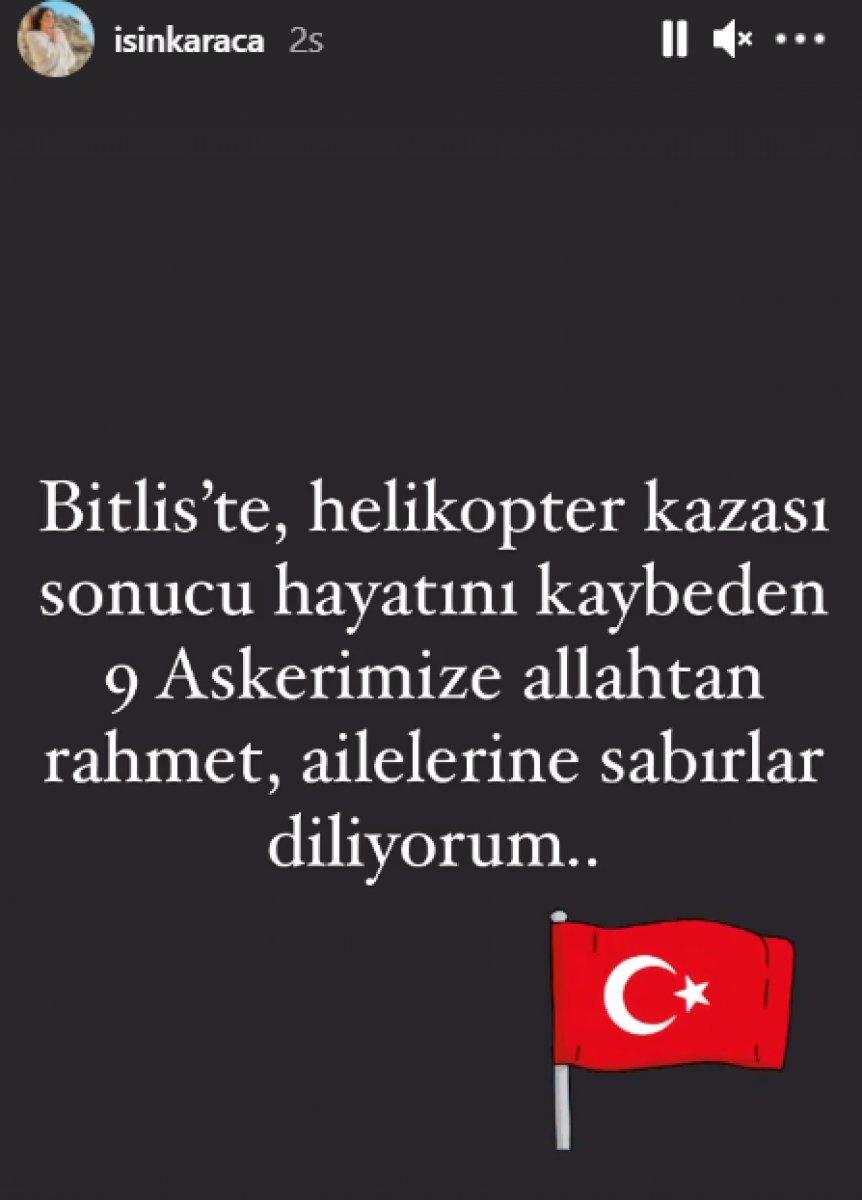 Ünlülerden şehitler için taziye mesajı