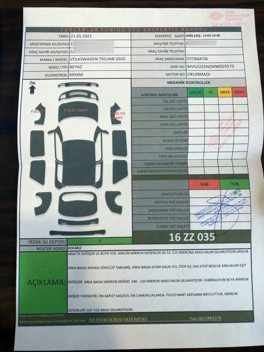 Bursa’da sıfır aldığı araç hasarlı çıktı