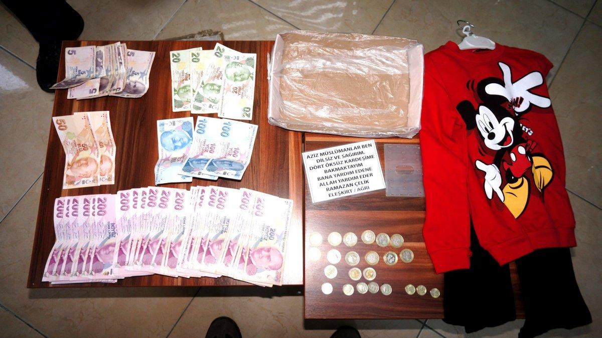 Manisa'da dilencinin üstünden 14 bin lira çıktı