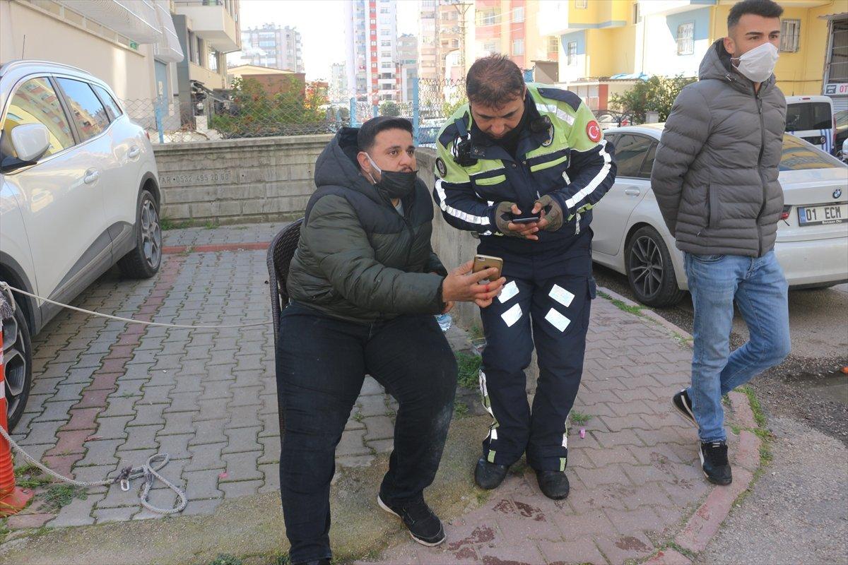 Adana’da polisin ‘dur’ ihtarına uymayan motosiklet sürücüsü kaza yaptı