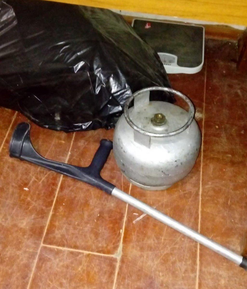 Düzce’de koltuk değnekli dilencinin oyununu zabıta bozdu