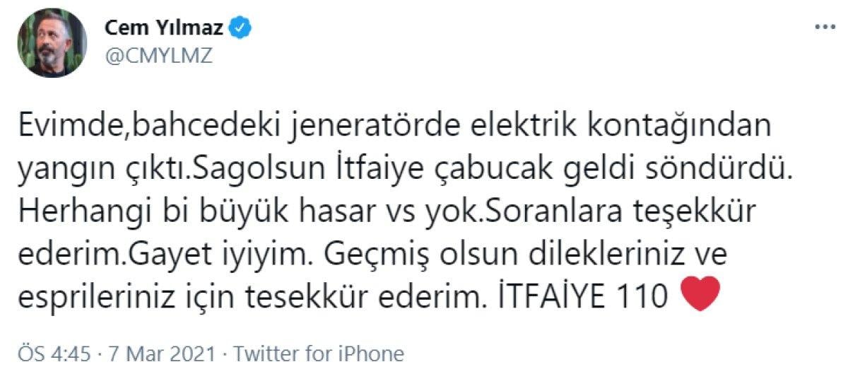 Cem Yılmaz'ın villasında yangın çıktı