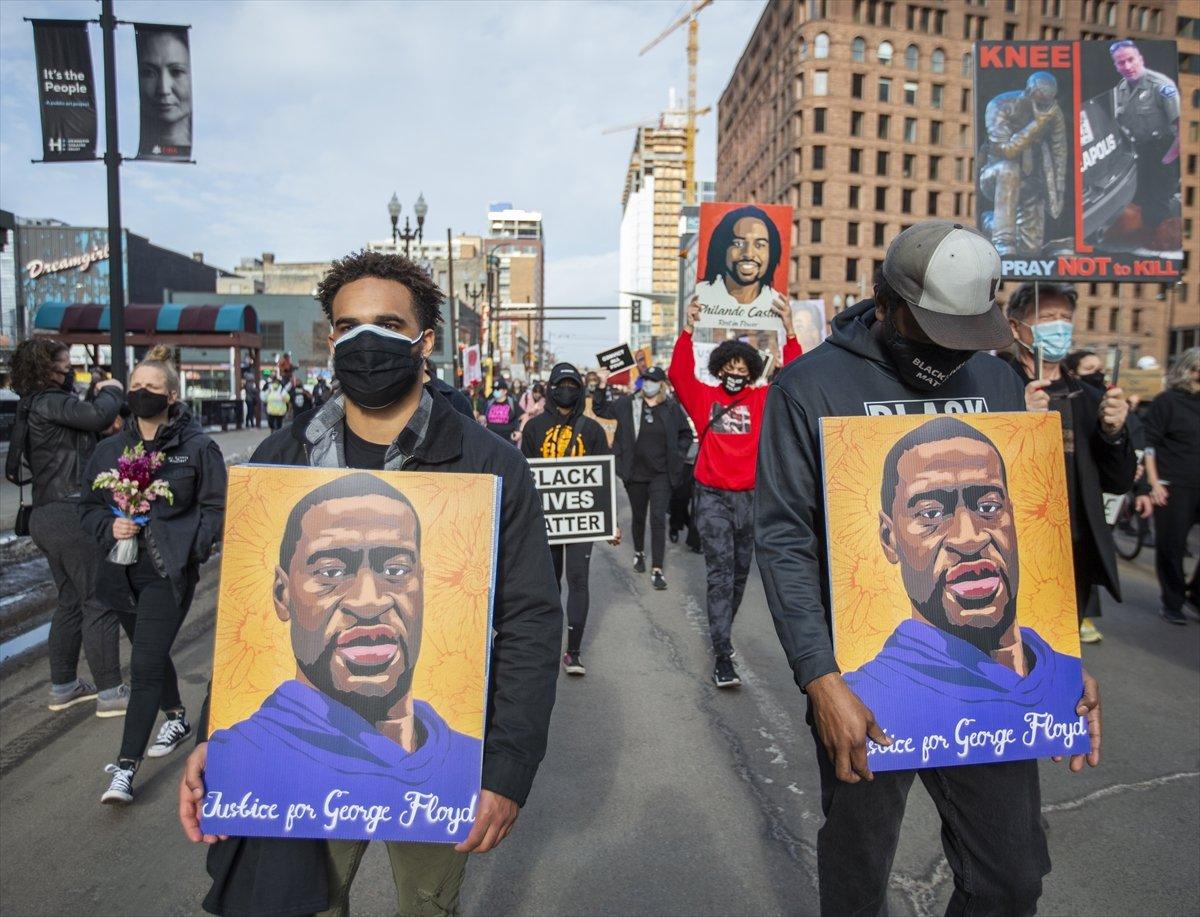 ABD'de George Floyd davası öncesi yürüyüş düzenlendi