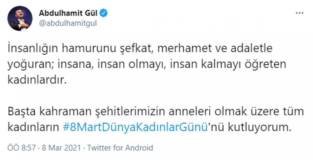Türkiye'deki devlet adamlarından Kadınlar Günü mesajları