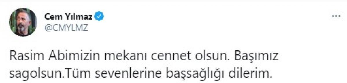 Rasim Öztekin'in vefatı ünlü isimleri yasa boğdu