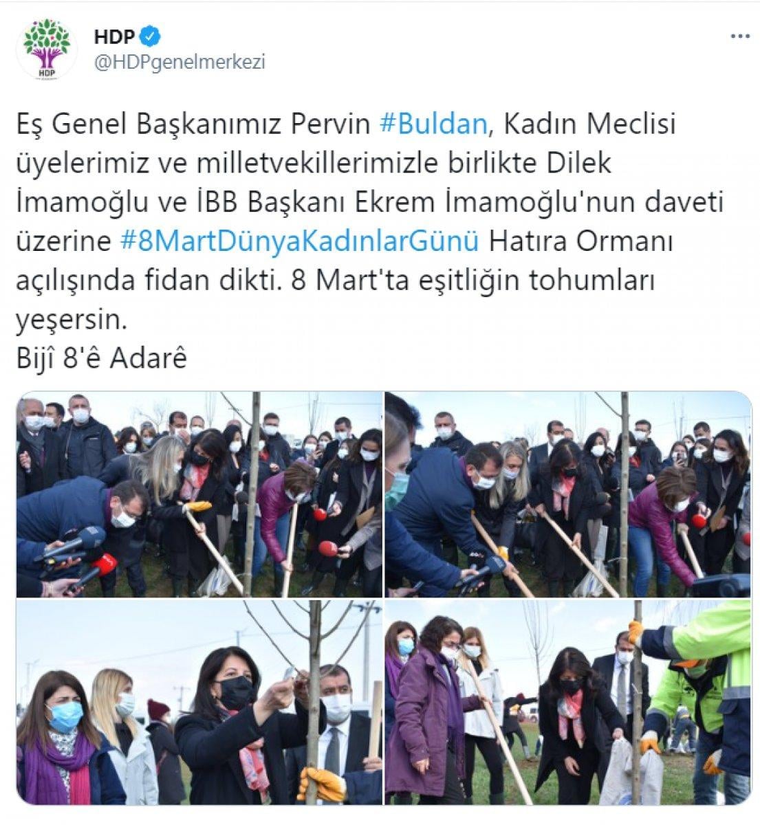 Pervin Buldan ve Ekrem İmamoğlu birlikte fidan dikti