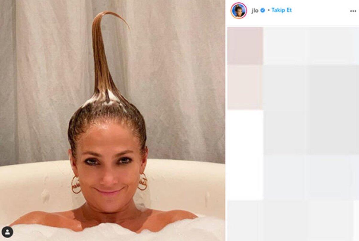 Jennifer Lopez'den küvet pozu