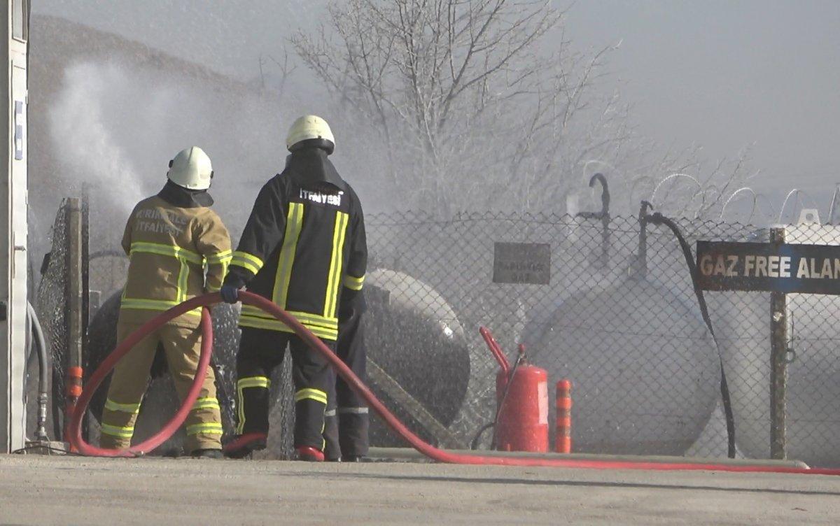 Kırıkkale’de dökme gaz tankında yangın