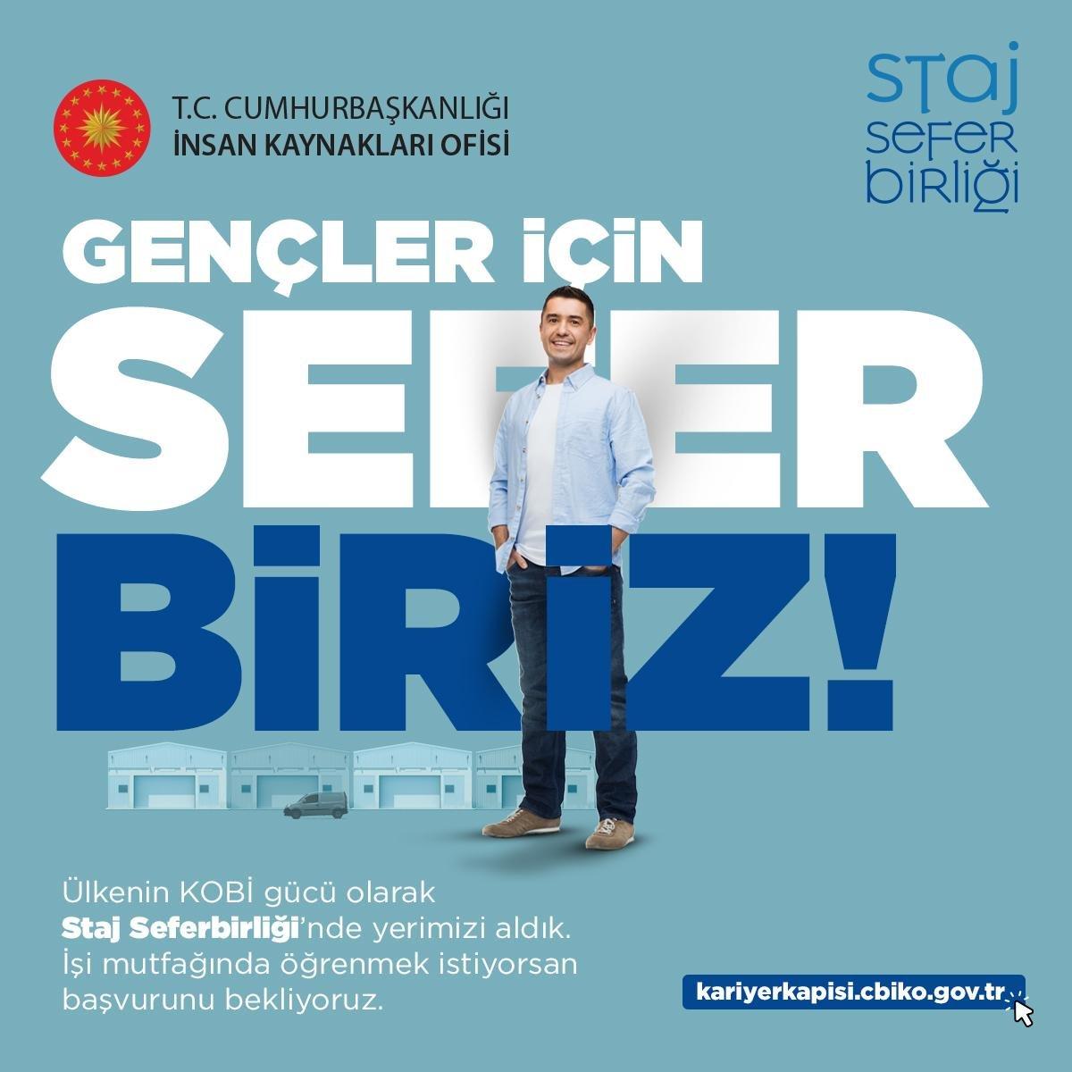 Cumhurbaşkanlığı'nın Staj Seferbirliği'ne yoğun katılım