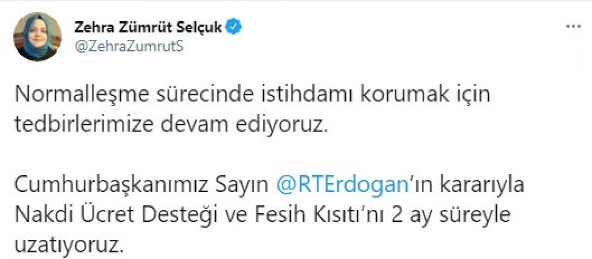 İşten çıkarma kısıtlaması 2 ay daha uzatıldı