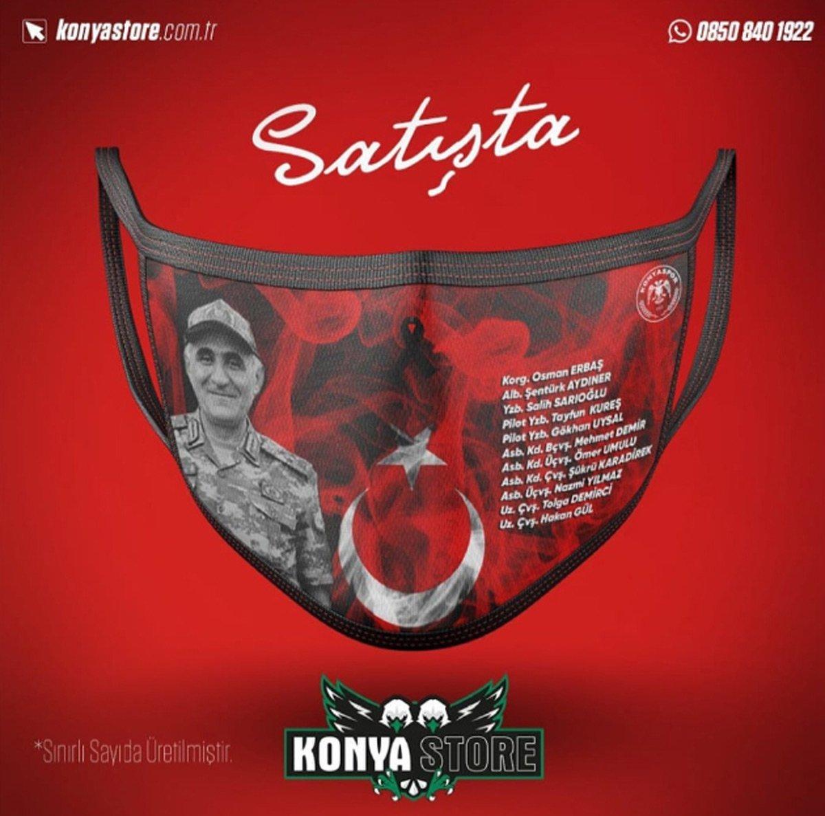 Konyaspor, Bitlis şehitlerini bastığı maskeleri satışa çıkardı