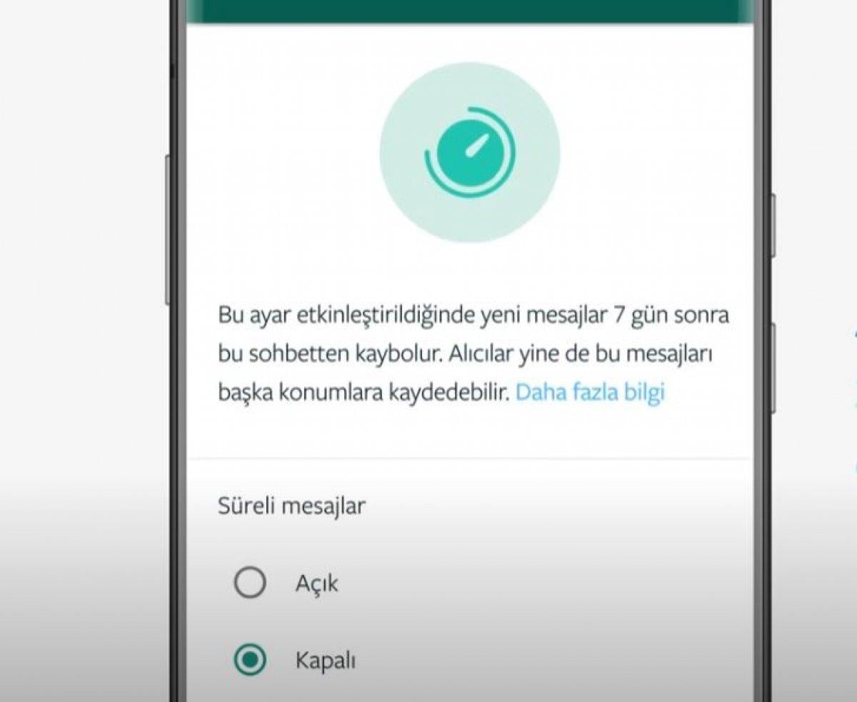 whatsapp sğreli mesajlar