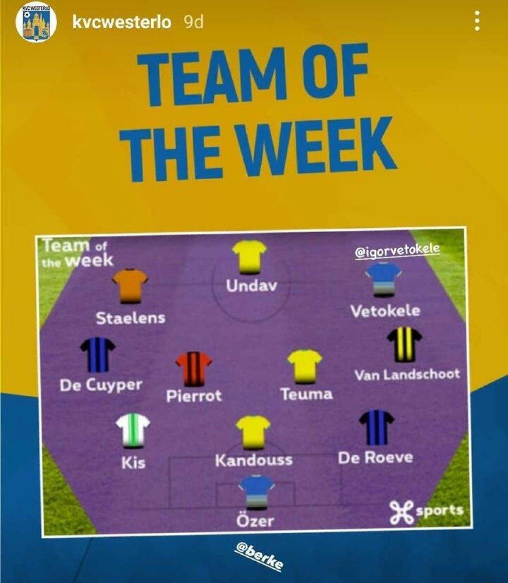 Berke Özer, haftanın 11'ine seçildi