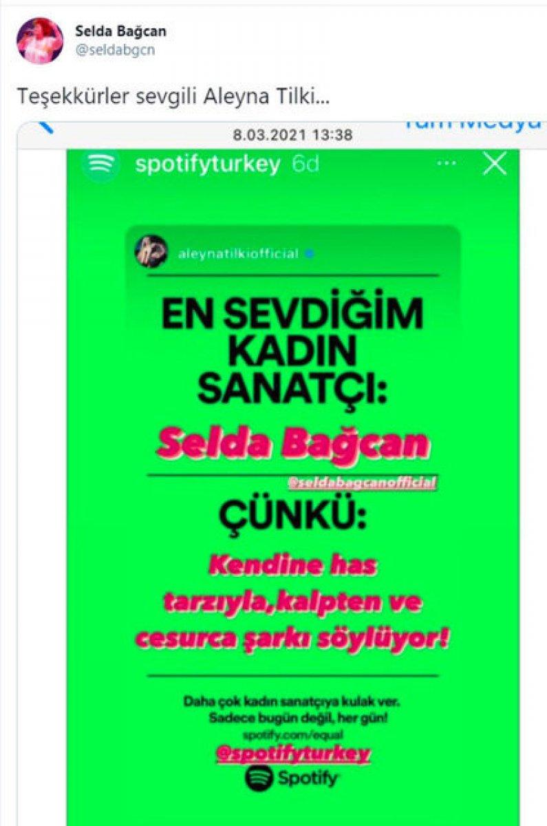 Selda Bağcan, Aleyna Tilki'ye teşekkür etti