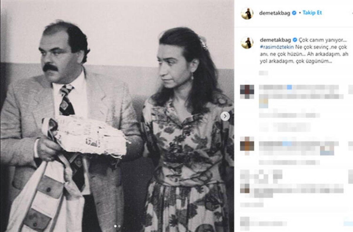 Demet Akbağ'dan Rasim Öztekin'in ölümüyle ilgili açıklama