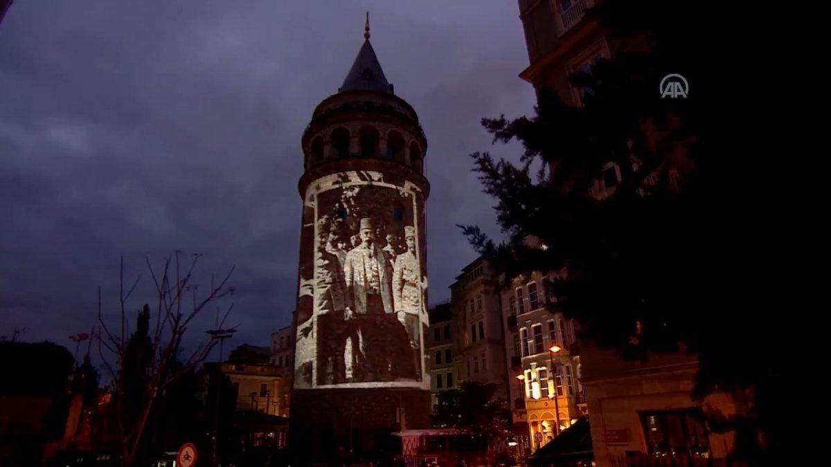 İstiklal Marşı’nın 100. yılına özel Galata Kulesi'nde gösteri