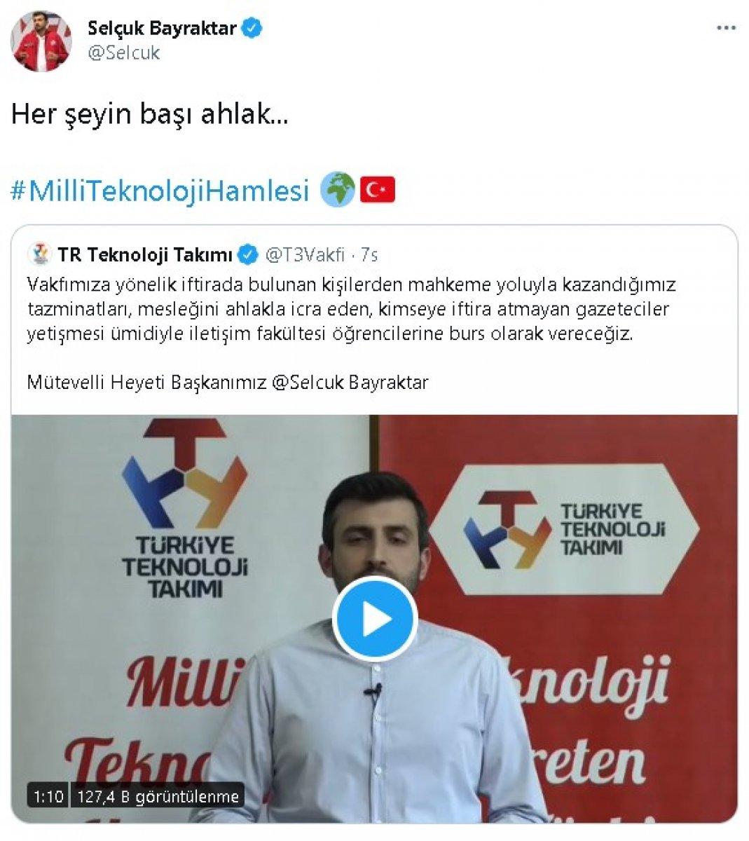 Selçuk Bayraktar: Kazandığımız tazminatları burs olarak dağıtacağız