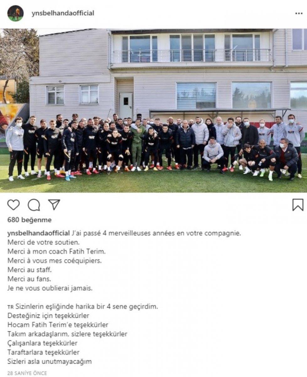 Belhanda'dan Galatasaray'a veda mesajı