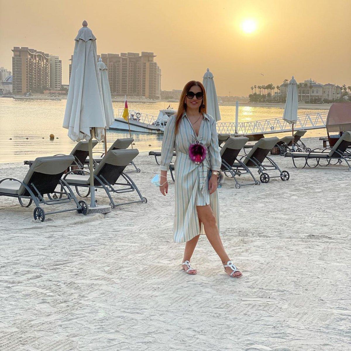 Demet Akalın Dubai tatilinde