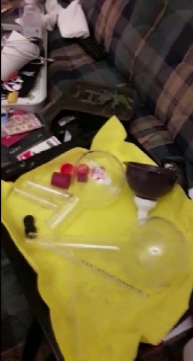 Antalya'da uyuşturucu imalathanesine çevrilen eve baskın