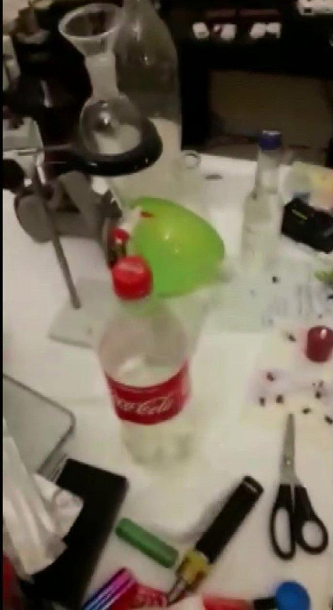 Antalya'da uyuşturucu imalathanesine çevrilen eve baskın