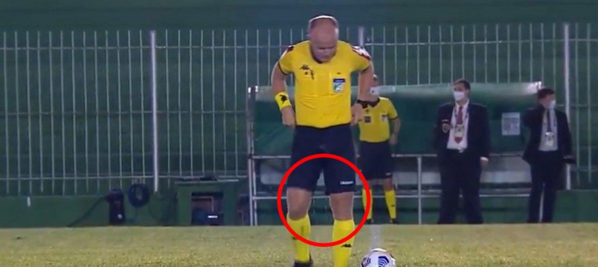 Brezilyalı hakem sahada altına işedi