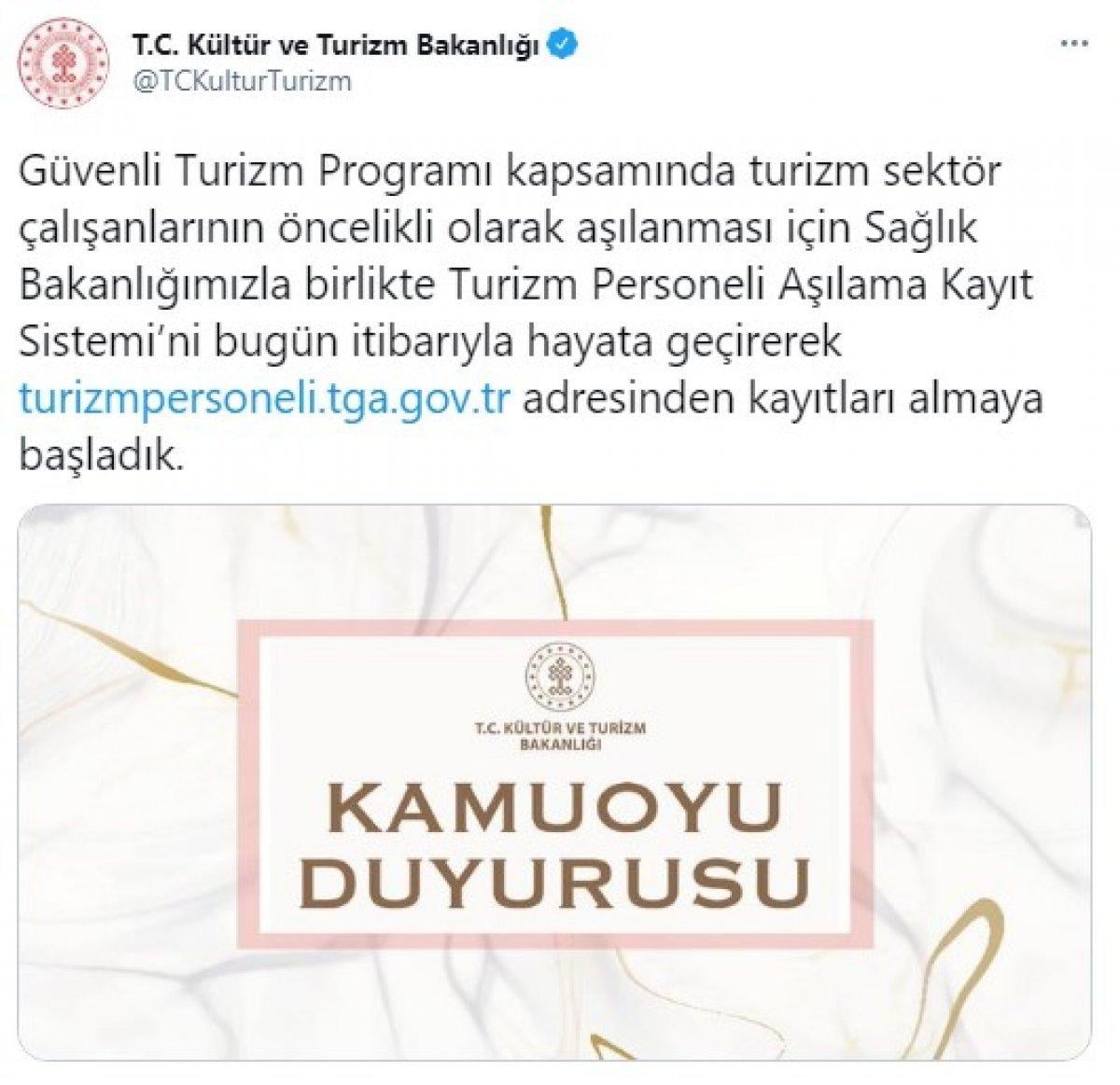 Turizm Personeli Aşılama Kayıt Sistemi nedir? Turizm Personeli Aşılama Kayıt Sistemi'ne nasıl kayıt olunur?