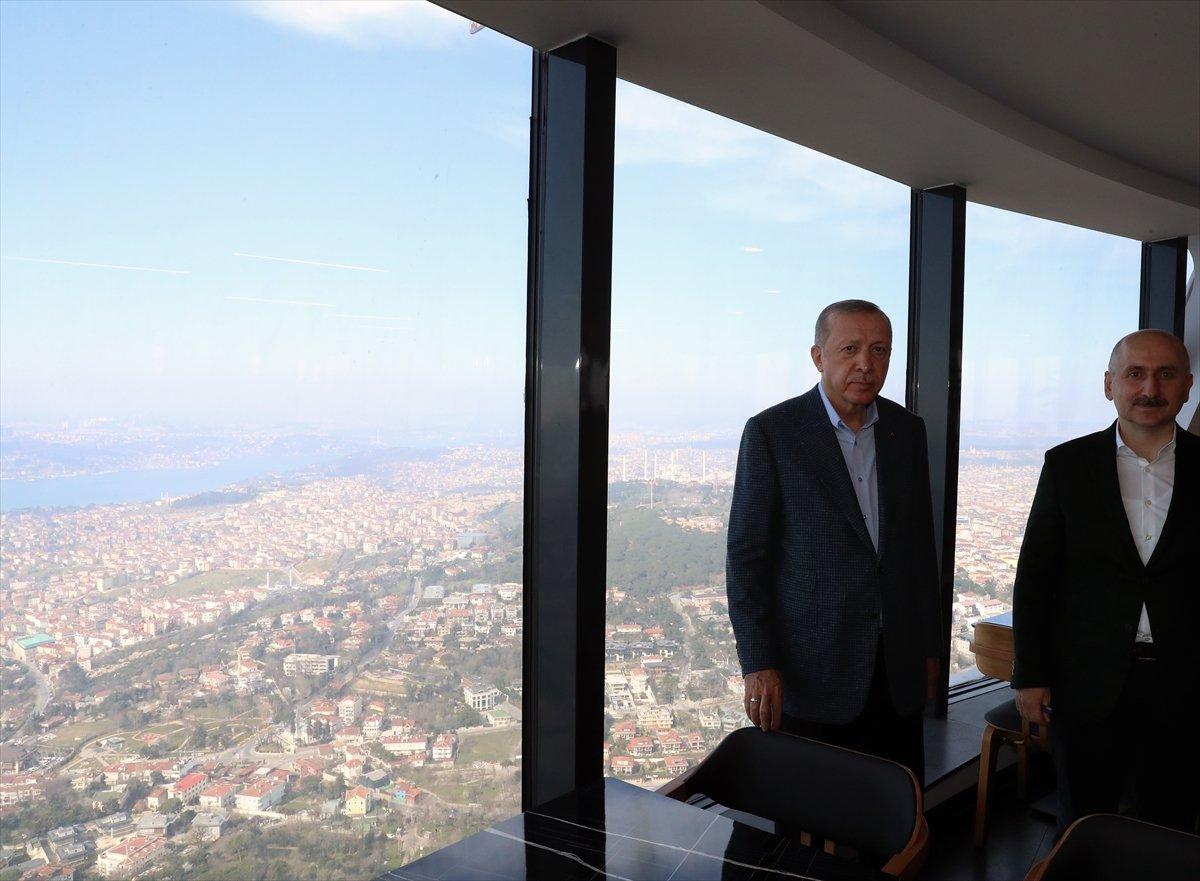 Cumhurbaşkanı Erdoğan, Çamlıca Kulesi'ni inceledi
