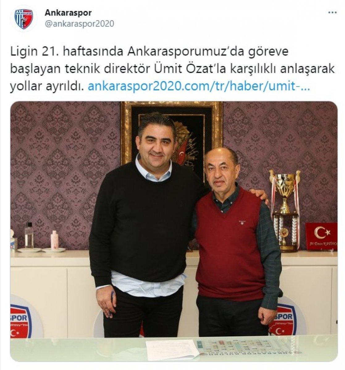 Ankaraspor'da Ümit Özat dönemi sona erdi