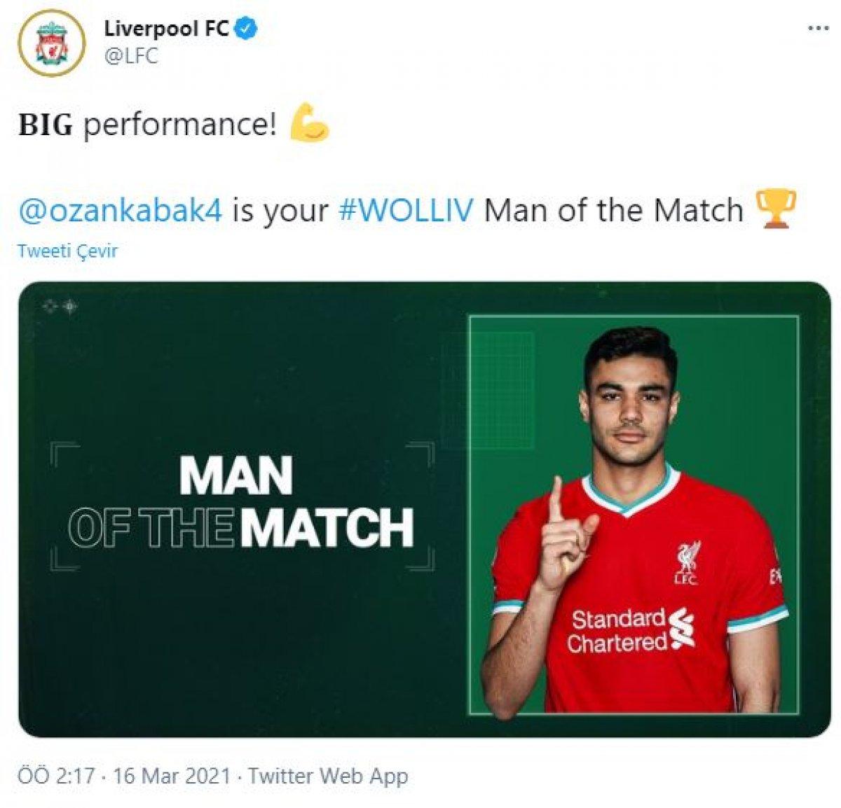 Ozan Kabak maçın adamı seçildi