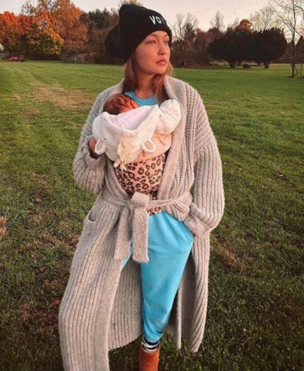 Gigi Hadid kızını paylaştı