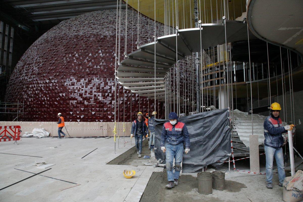 Taksim'deki AKM'de son aşamaya gelindi: Koltuklar takılıyor