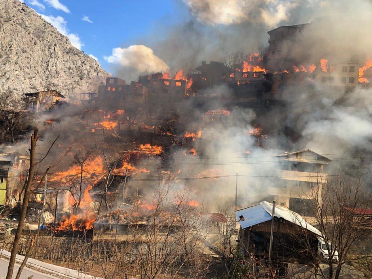 Artvin Yusufeli yangın