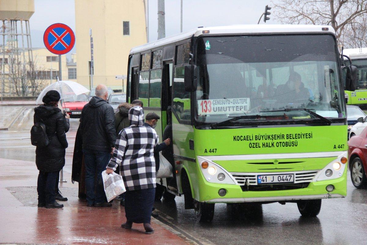 Kocaeli'de otobüs şoförüne darp
