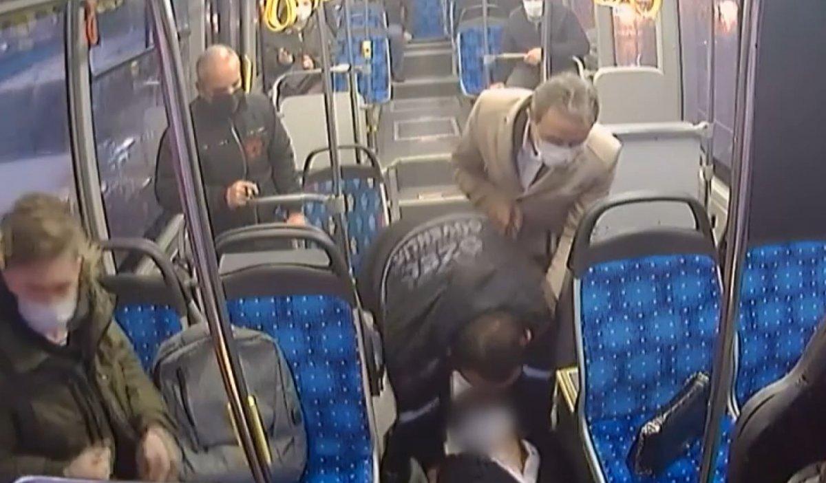 Otobüs şoförü bayılan kadını hastaneye yetiştirdi