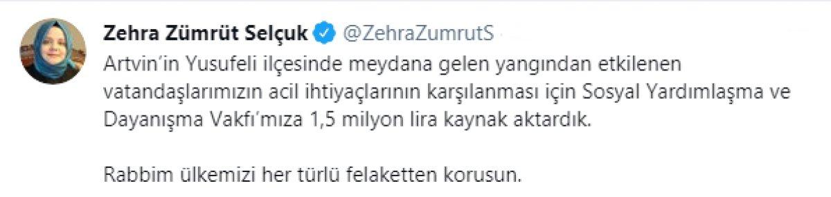 Zehra Zümrüt Selçuk'un mesajı