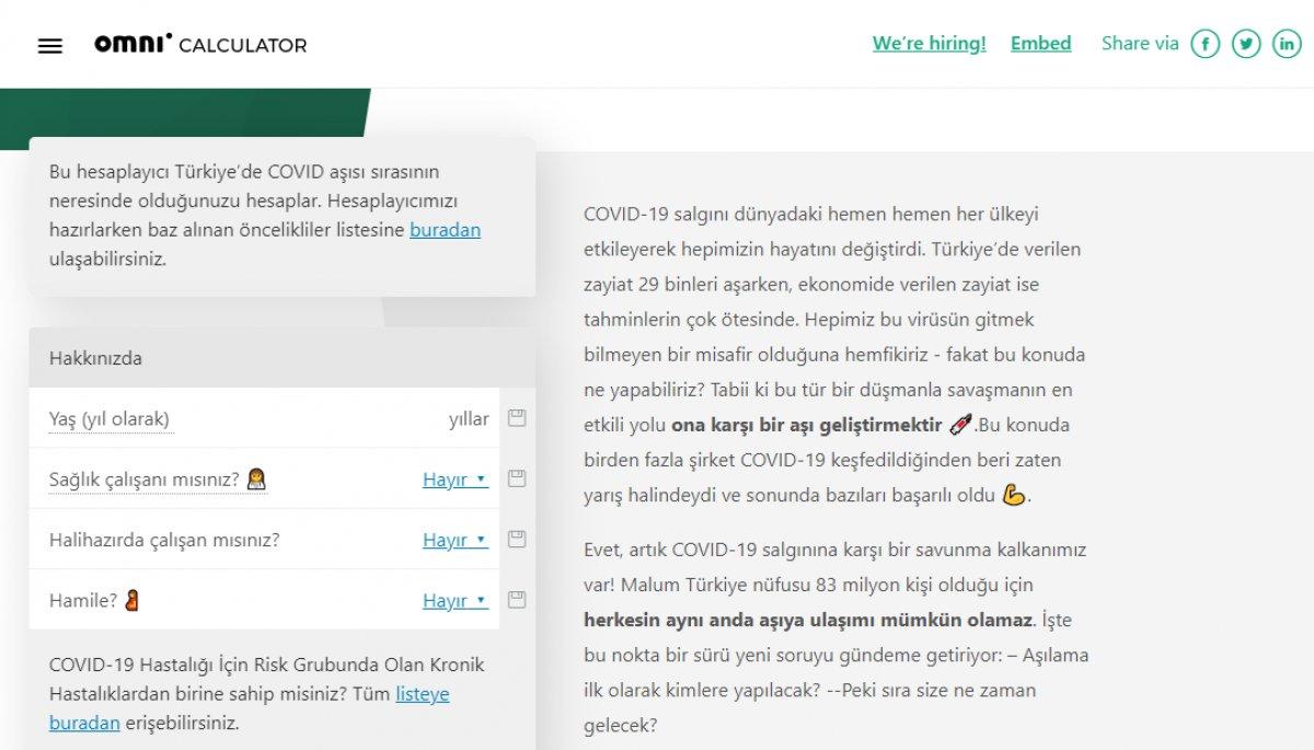 Aşı sırası hesaplayıcı nedir, nasıl kullanılır? Aşı sırası hesaplayıcı hakkında..