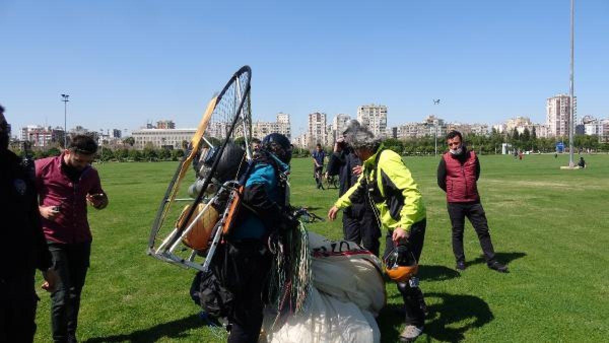 Adana'da paramotor paniği