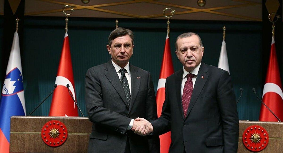 Cumhurbaşkanı Erdoğan, Slovenya Cumhurbaşkanı Pahor ile görüştü