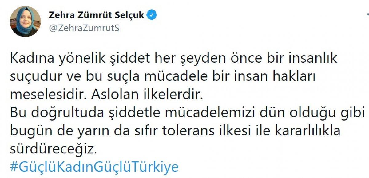 Bakan Selçuk: Kadına yönelik şiddette sıfır tolerans
