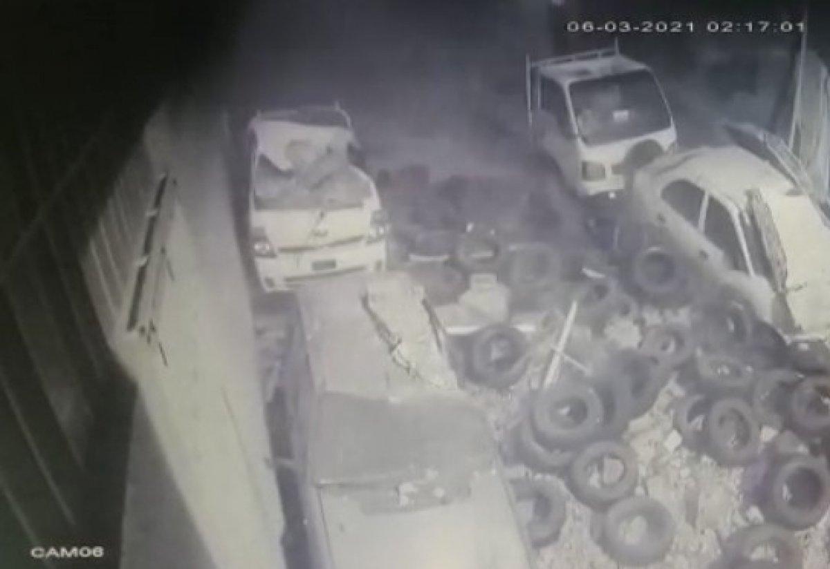 Şişli’de lastik deposunda patlama