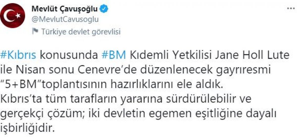 Mevlüt Çavuşoğlu'ndan Kıbrıs'ta iki devletli çözüm vurgusu