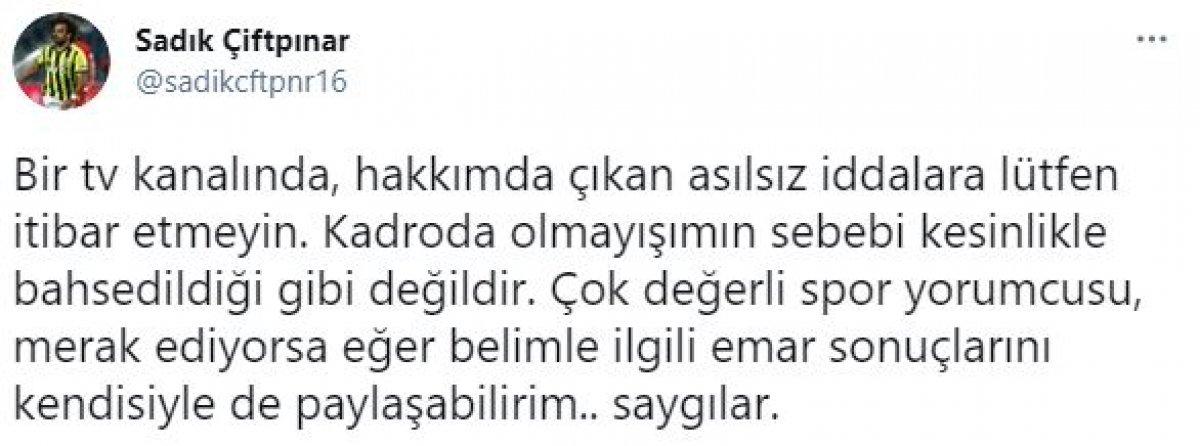 Sadık Çiftpınar'dan Serdar Ali Çelikler'e cevap