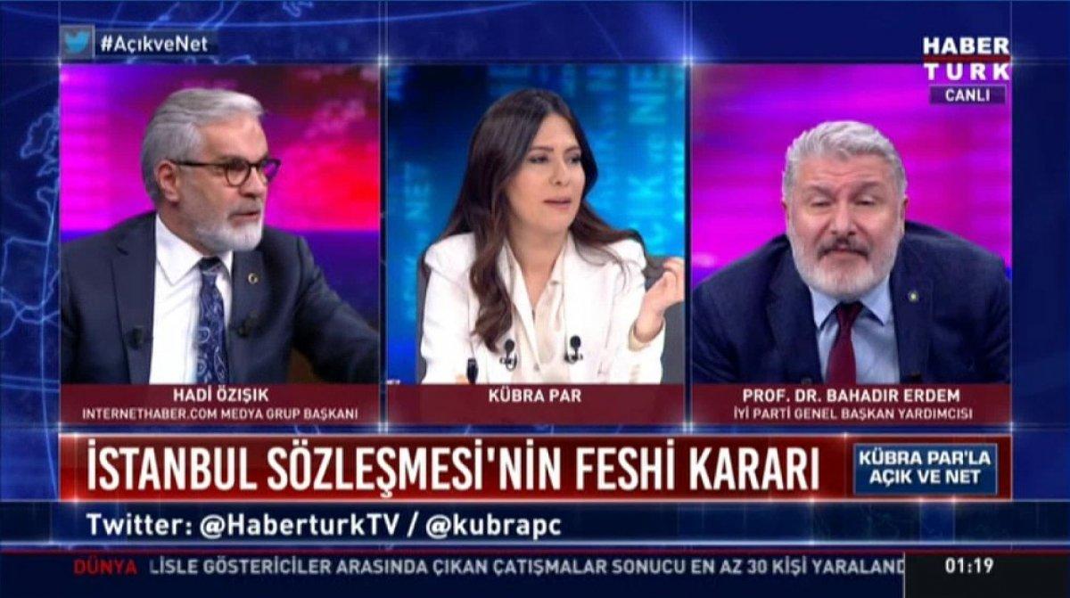 Hadi Özışık ile Bahadır Erdem'in yüksek sesli tartışması
