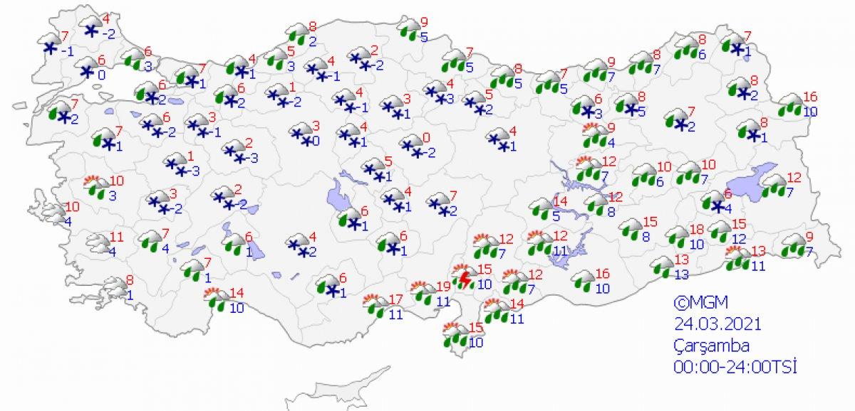 Türkiye yağışlı havanın etkisine girdi