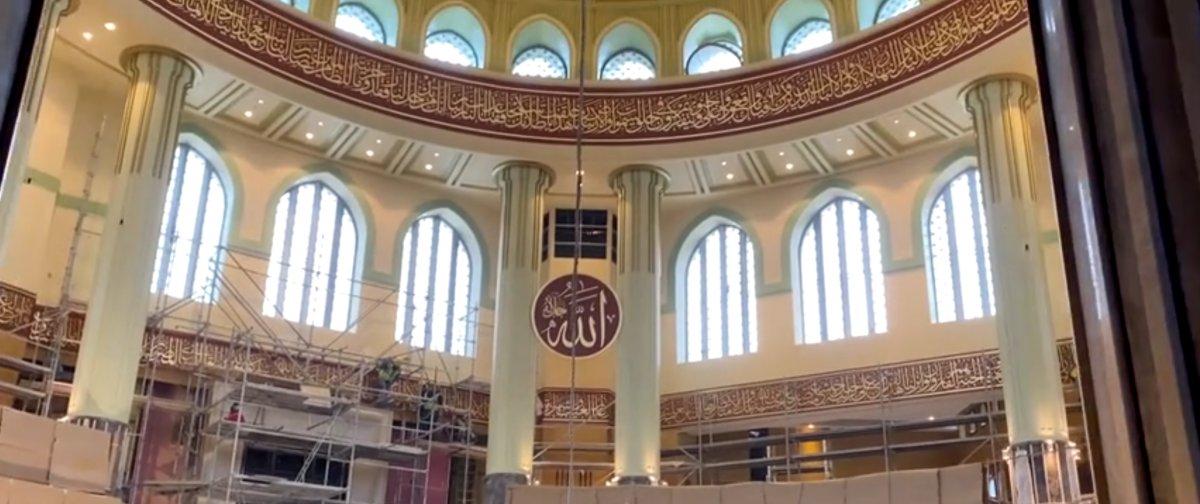 Taksim Camii'nin içi ilk kez görüntülendi