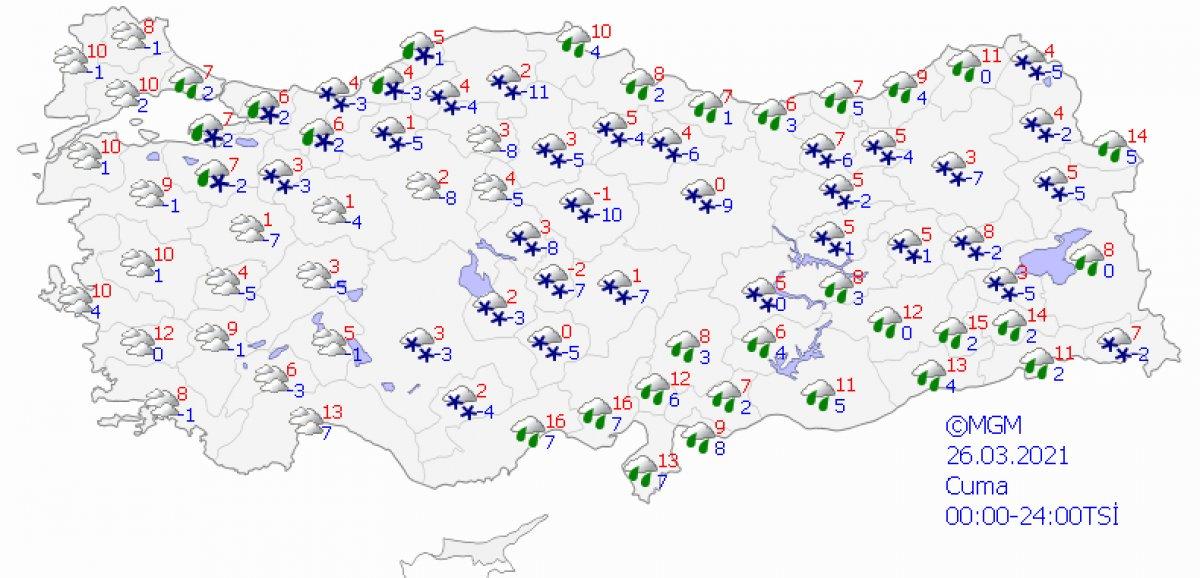 Türkiye yağışlı havanın etkisine girdi