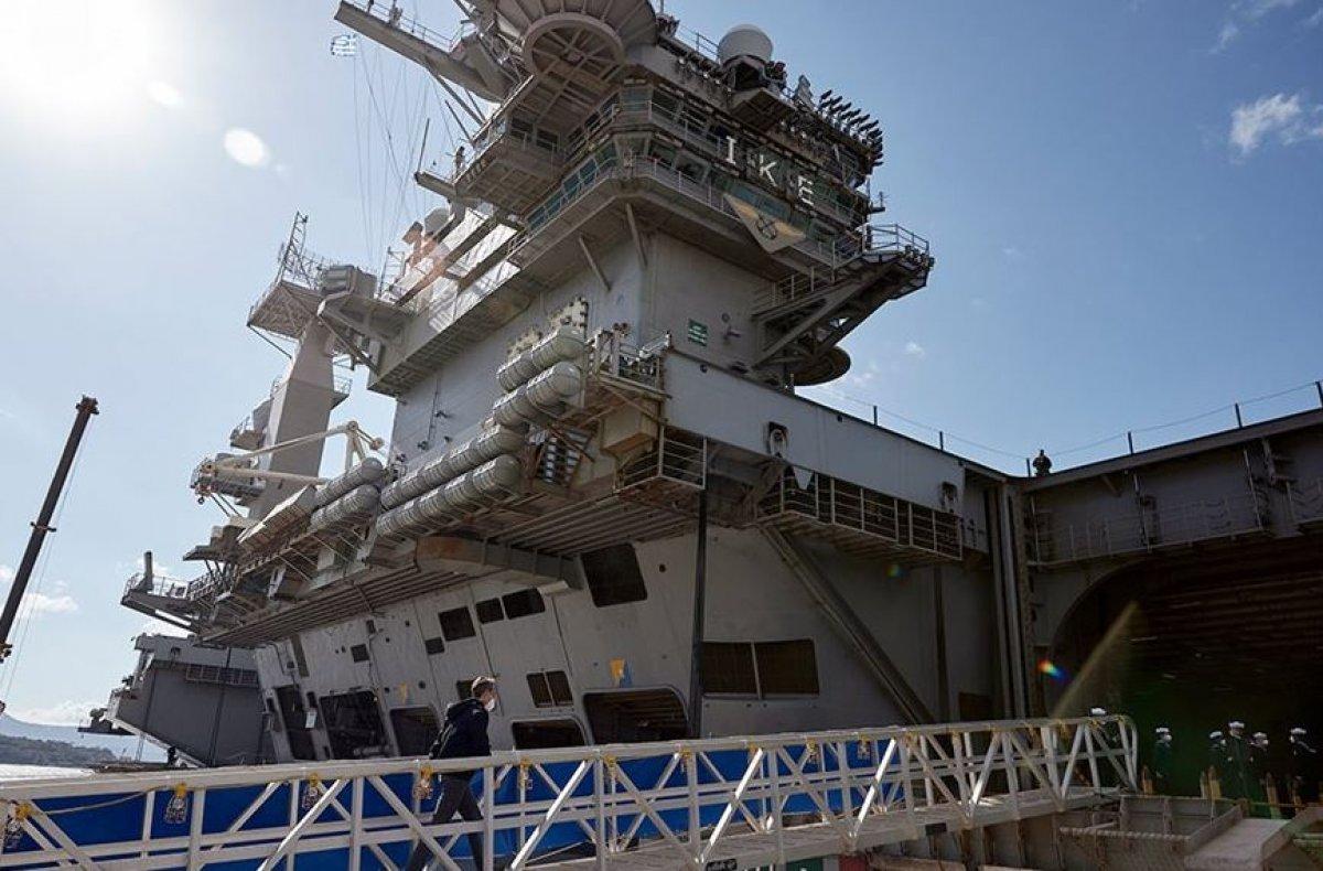 Kiryakos Miçotakis, Girit'te ABD uçak gemisini ziyaret etti